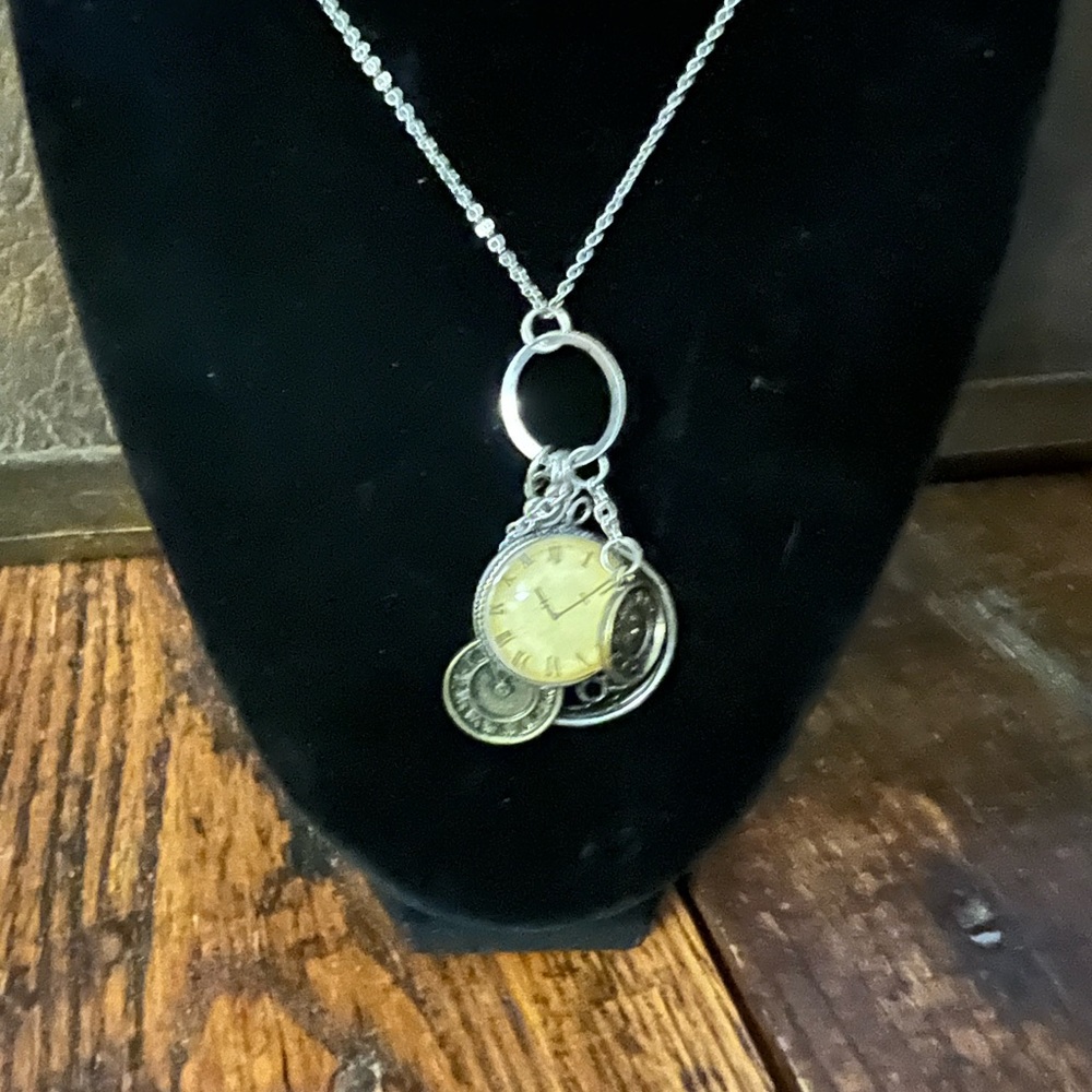 Charm style long necklace